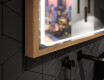 Suorakulmainen LED-kylpyhuoneen peili, jossa FrameLine-kehys L137 #3