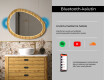 Epäsäännöllinen peili tammisessa kehyksessä LED-valaistuksella #7
