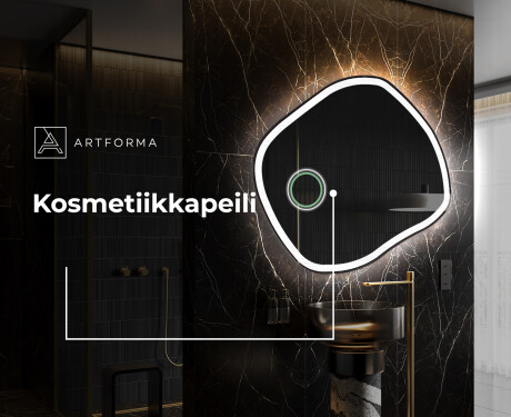 Epäsäännöllisen muotoinen LED-kylpyhuonepeili R222 #5