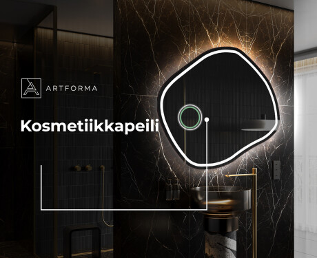 Epäsäännöllisen muotoinen LED-kylpyhuonepeili R223 #5