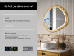 Koristepeili tammikehyksessä LED-valaistuksella #6
