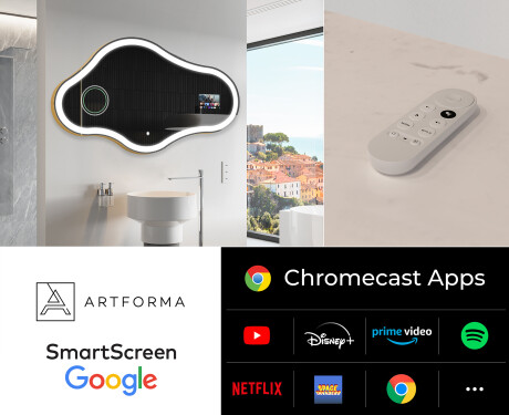Epäsäännöllinen peili kylpyhuoneen LED SMART C222 Google #2