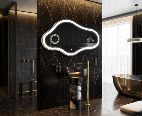 Epäsäännöllinen peili kylpyhuoneen LED SMART C222 Google #8