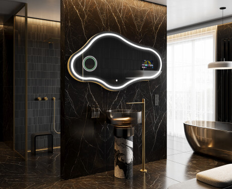 Epäsäännöllinen peili kylpyhuoneen LED SMART C223 Google #8