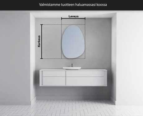 Epäsäännöllisen muotoinen LED-kylpyhuonepeili SF221 #4