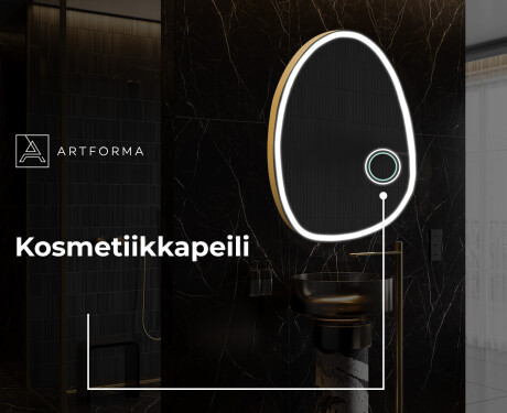 Epäsäännöllisen muotoinen LED-kylpyhuonepeili SF222 #6