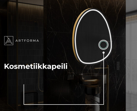 Epäsäännöllisen muotoinen LED-kylpyhuonepeili SF223 #6