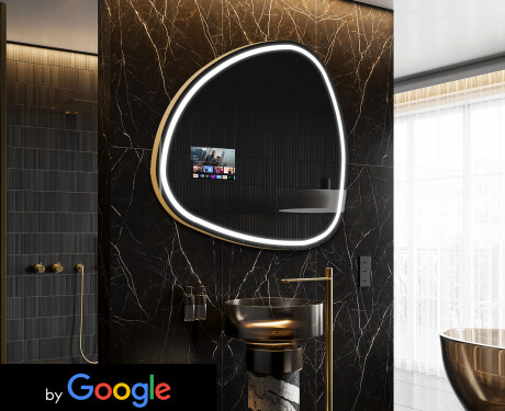 Epäsäännöllinen peili kylpyhuoneen LED SMART J223 Google