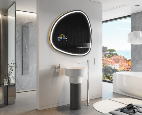 Epäsäännöllinen peili kylpyhuoneen LED SMART J223 Google #9