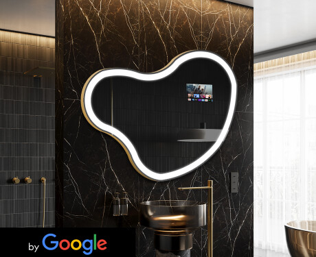 Epäsäännöllinen peili kylpyhuoneen LED SMART N222 Google