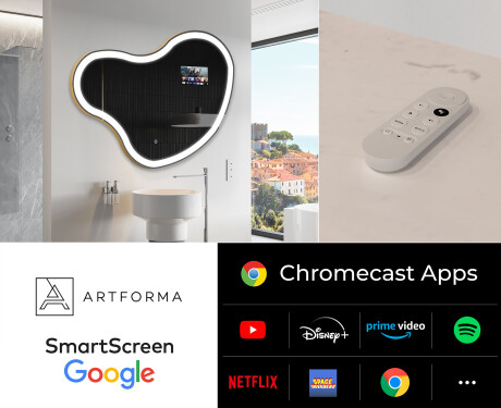 Epäsäännöllinen peili kylpyhuoneen LED SMART N222 Google #2