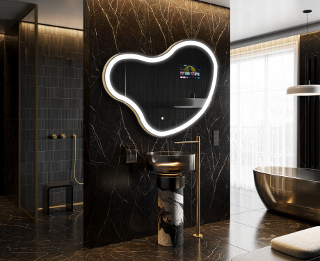 Epäsäännöllinen peili kylpyhuoneen LED SMART N222 Google #8
