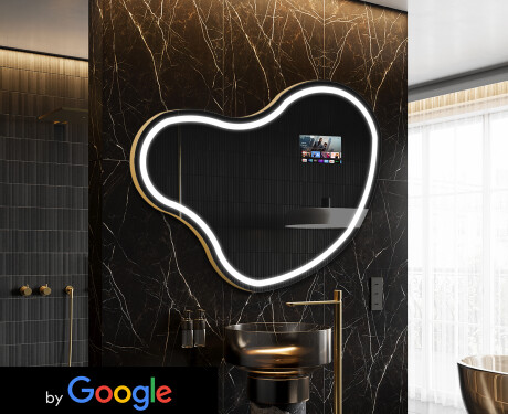 Epäsäännöllinen peili kylpyhuoneen LED SMART N223 Google