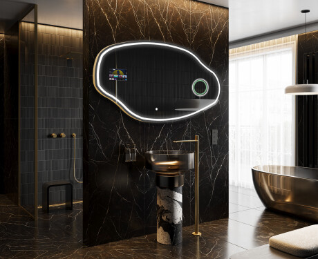 Epäsäännöllinen peili kylpyhuoneen LED SMART O223 Google #8