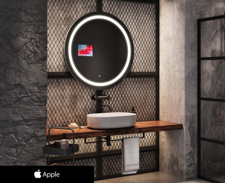 Pyöreä peili kylpyhuoneen LED SMART L33 Apple