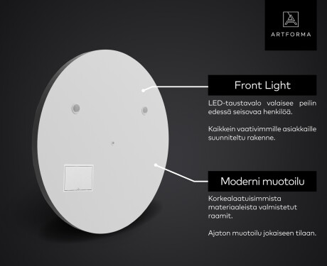 Pyöreä peili kylpyhuoneen LED SMART L33 Apple #2