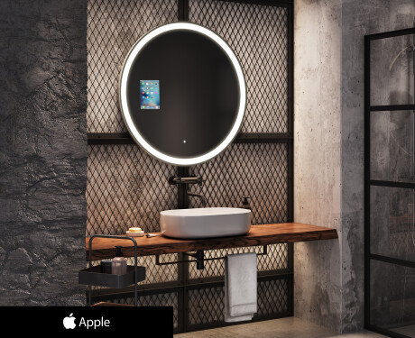 Pyöreä peili kylpyhuoneen LED SMART L76 Apple #1