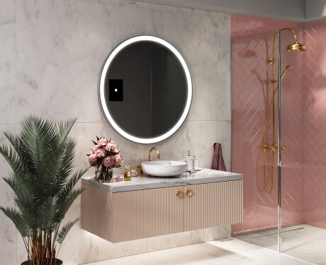Pyöreä peili kylpyhuoneen LED SMART L76 Apple #11
