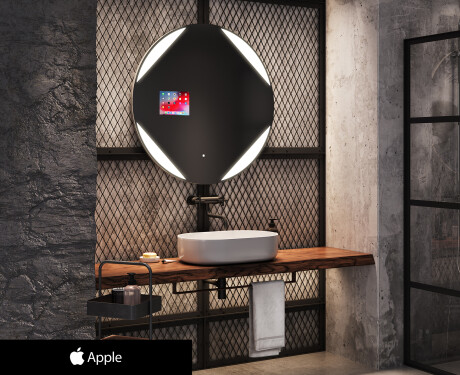 Pyöreä peili kylpyhuoneen LED SMART L114 Apple #1