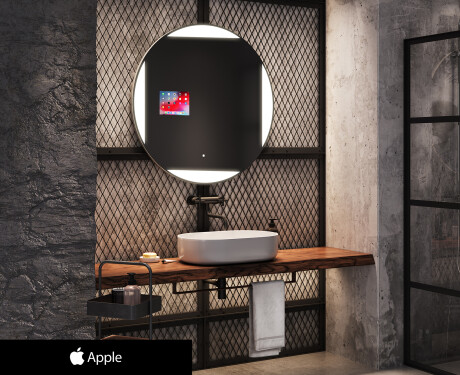 Pyöreä peili kylpyhuoneen LED SMART L116 Apple #1