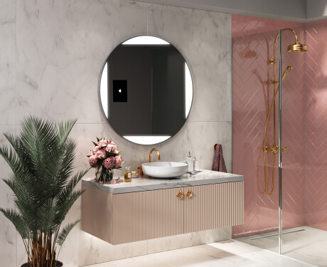 Pyöreä peili kylpyhuoneen LED SMART L116 Apple #11