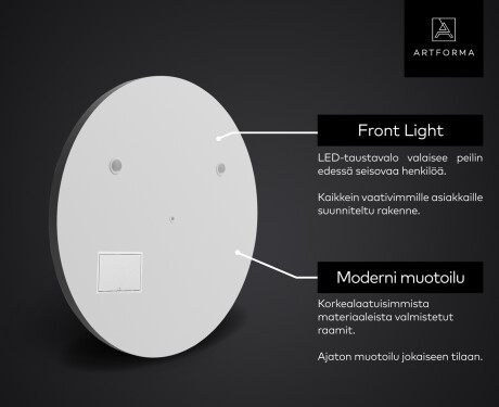 Pyöreä peili kylpyhuoneen LED SMART L153 Apple #2