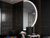 Puolipyöreä peili kylpyhuoneen LED SMART A222 Google