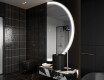 Puolipyöreä peili kylpyhuoneen LED SMART A222 Google #8