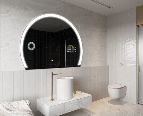 Puolipyöreä peili kylpyhuoneen LED SMART W222 Google #10