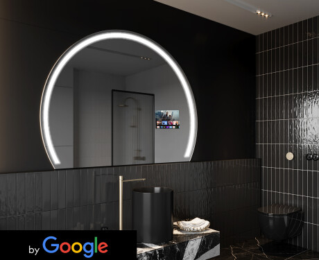 Puolipyöreä peili kylpyhuoneen LED SMART W223 Google