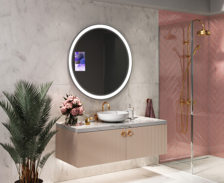 Pyöreä peili kylpyhuoneen LED SMART L76 Samsung #11
