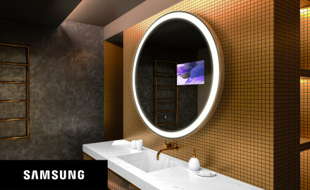 Pyöreä peili kylpyhuoneen LED SMART L76 Samsung