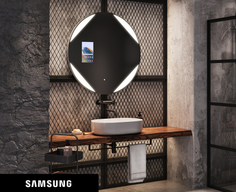 Pyöreä peili kylpyhuoneen LED SMART L114 Samsung