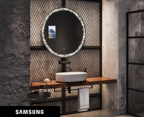 Pyöreä peili kylpyhuoneen LED SMART L115 Samsung