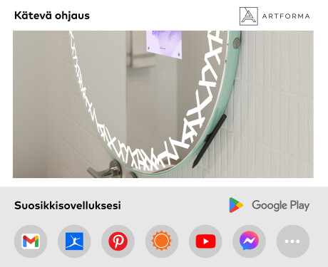Pyöreä peili kylpyhuoneen LED SMART L115 Samsung #3