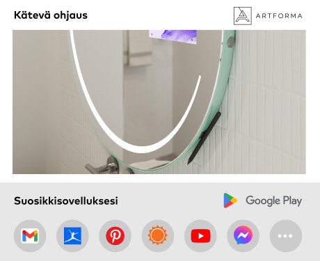 Pyöreä peili kylpyhuoneen LED SMART L156 Samsung #3