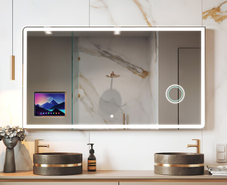 Pyöristetty moderni LED-peili iPad Displine L146 -kehyksellä