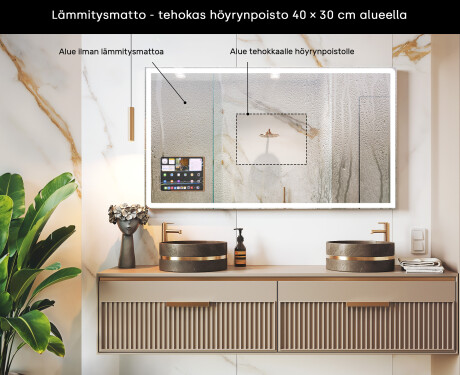 Pyöristetty moderni LED-peili iPad Displine L146 -kehyksellä #7
