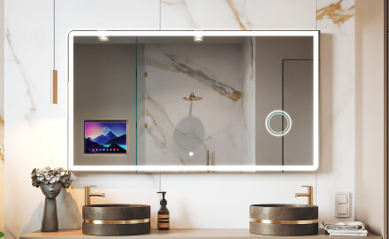 Pyöristetty moderni LED-peili iPad Displine L146 -kehyksellä