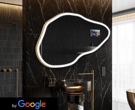 Epäsäännöllinen peili kylpyhuoneen LED SMART P222 Google