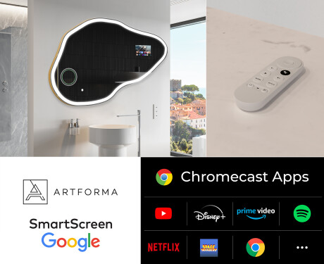 Epäsäännöllinen peili kylpyhuoneen LED SMART P222 Google #2