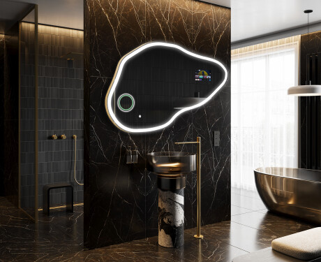 Epäsäännöllinen peili kylpyhuoneen LED SMART P222 Google #8
