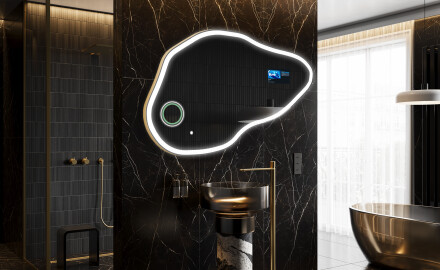Epäsäännöllinen peili kylpyhuoneen LED SMART P222 Google