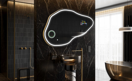 Epäsäännöllinen peili kylpyhuoneen LED SMART P223 Google