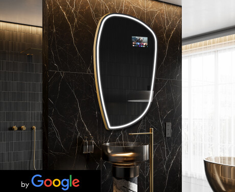 Epäsäännöllinen peili kylpyhuoneen LED SMART I223 Google