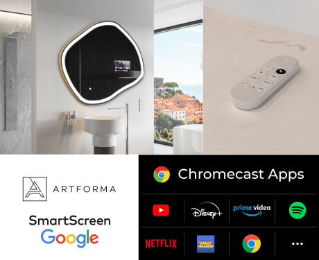 Epäsäännöllinen peili kylpyhuoneen LED SMART R222 Google #2