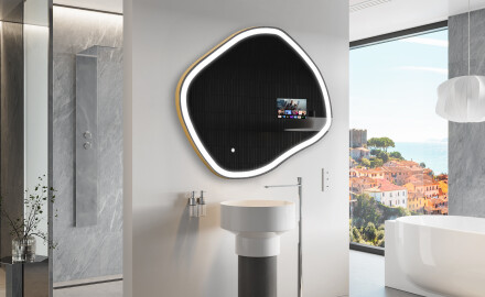 Epäsäännöllinen peili kylpyhuoneen LED SMART R222 Google