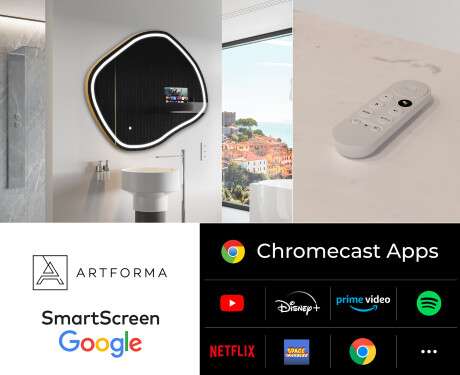 Epäsäännöllinen peili kylpyhuoneen LED SMART R223 Google #2