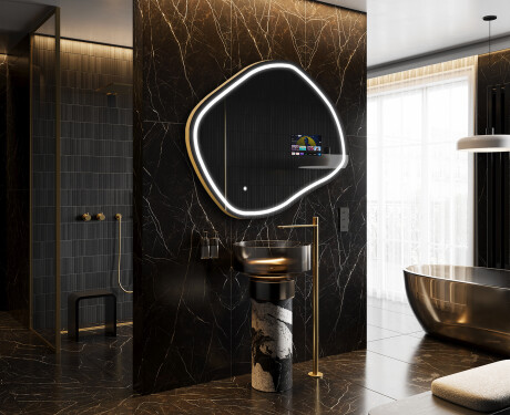 Epäsäännöllinen peili kylpyhuoneen LED SMART R223 Google #8