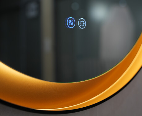 Pyöreä peili metallikehyksessä LED-valaistuksella #5